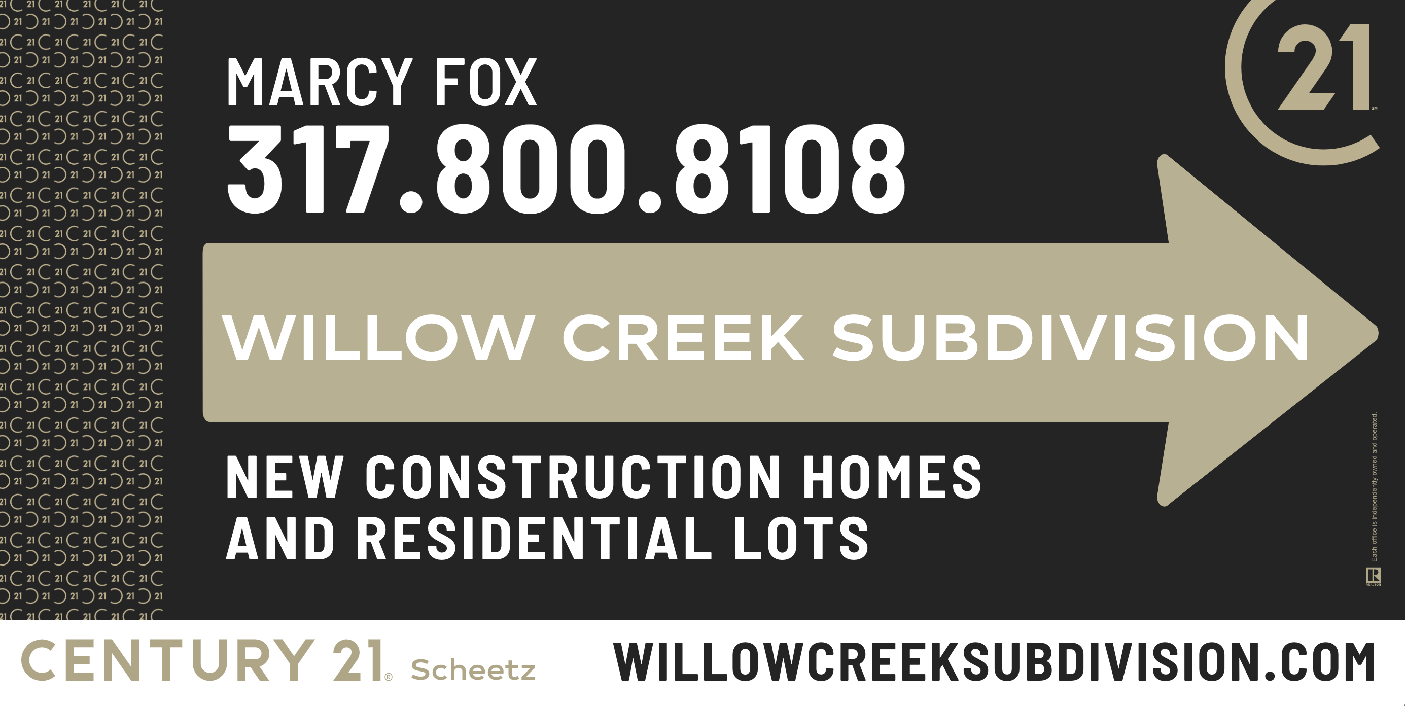 Willow Creek Subdivision Sign